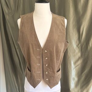 Lord & Taylor Tan Corduroy Vest